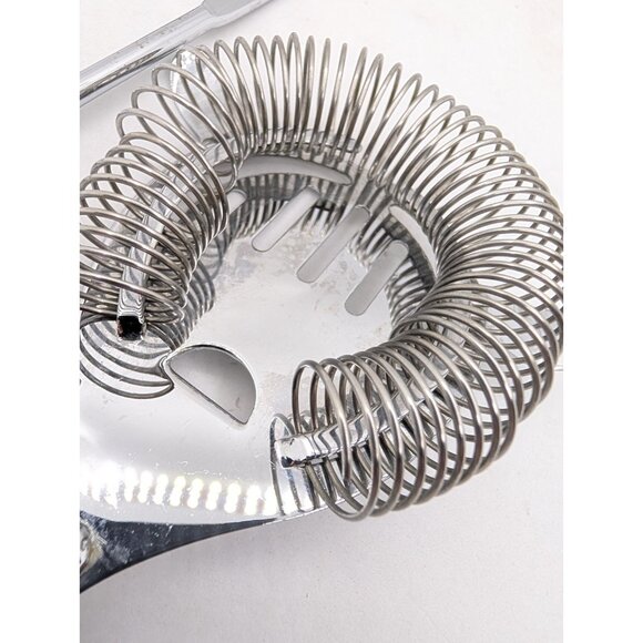 MCM 3 Barware strainer, Stirrer & fork pick faux wood handle bakelite? metal - Picture 2 of 15